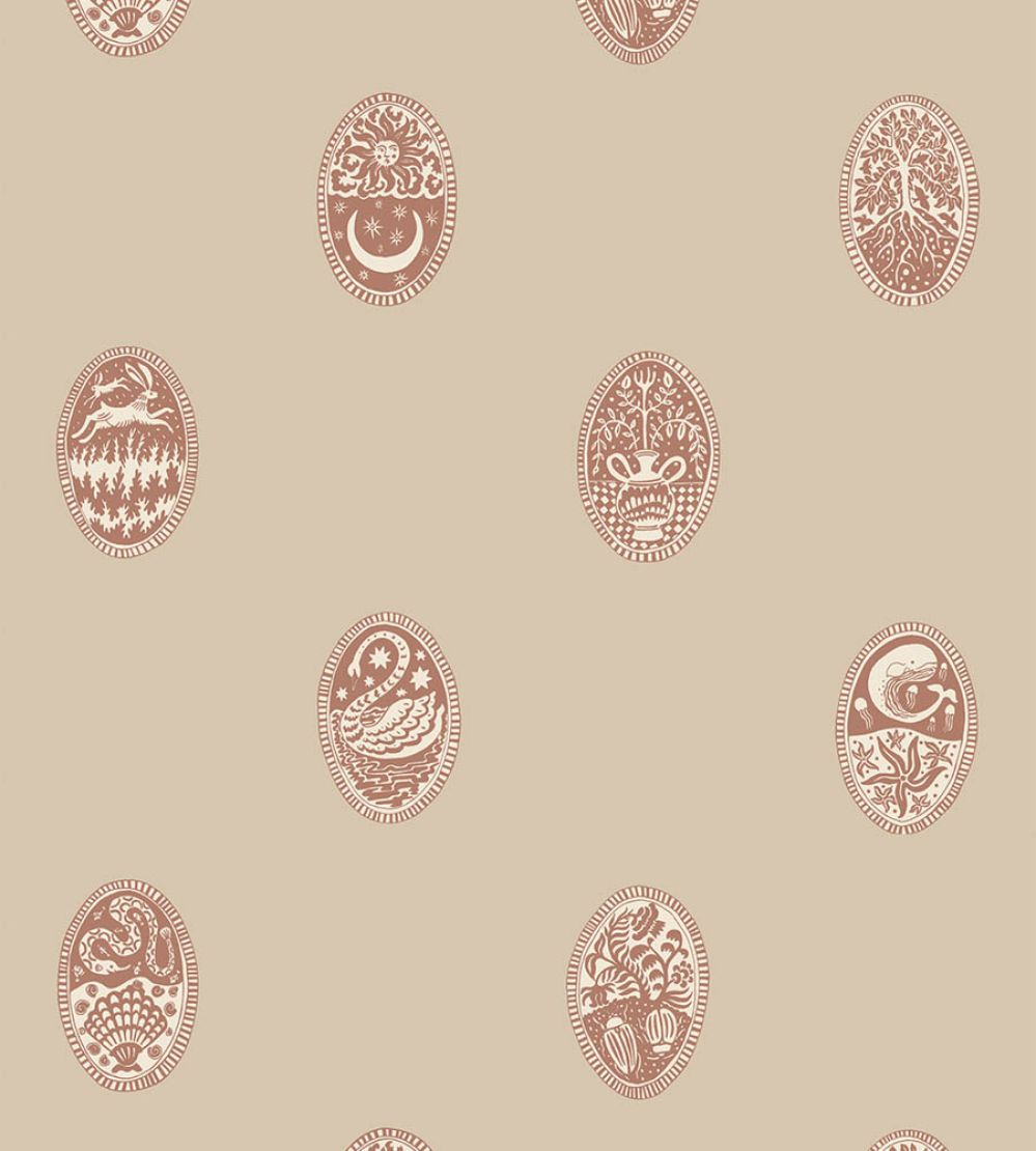 Linear Cameos Wallpaper by Josephine Munsey Cromwell Stone, Hibernacle and Salt Ridgel