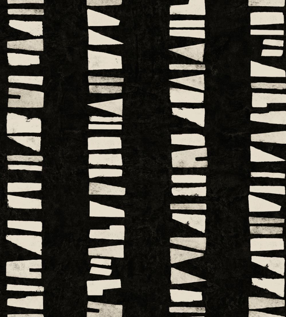Linear Footprints Wallpaper by Tres Tintas Black