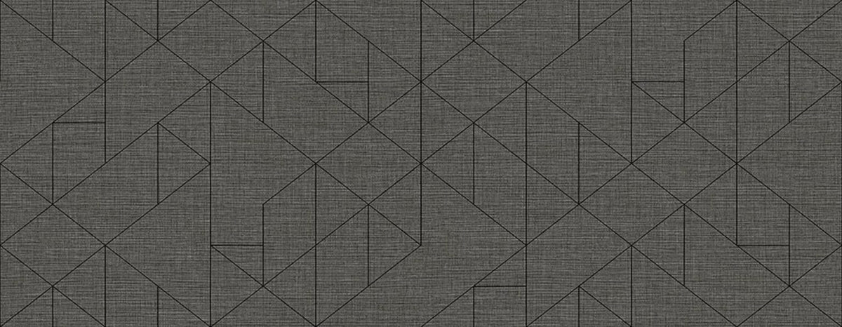 Linearis contract wallcovering by Coordonné in Black 64950310, flat pattern view