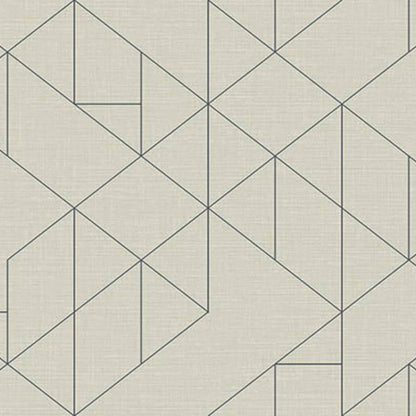 Linearis contract wallcovering by Coordonné in White/Grey 64950300, flat pattern view