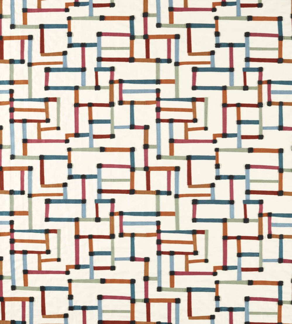 Lineas Fabric by Harlequin Spice/Terracotta/Midnight