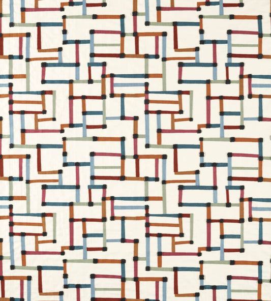 Lineas Fabric by Harlequin Spice/Terracotta/Midnight