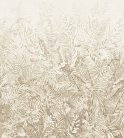 Linen Leaves Mural by Eijffinger Beige/Sand