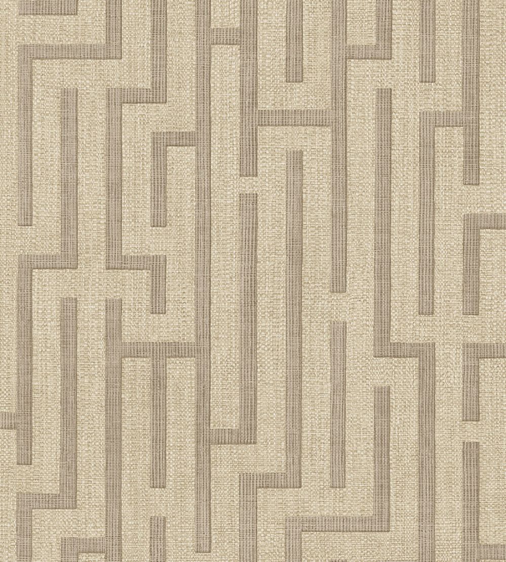Linen Trellis Wallpaper by Eijffinger Beige/Taupe