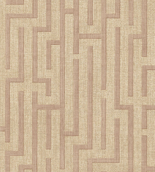 Linen Trellis Wallpaper by Eijffinger Pink/Terracotta