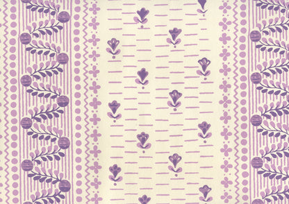Links II Multi Purples on Off White wallpaper by Quadrille