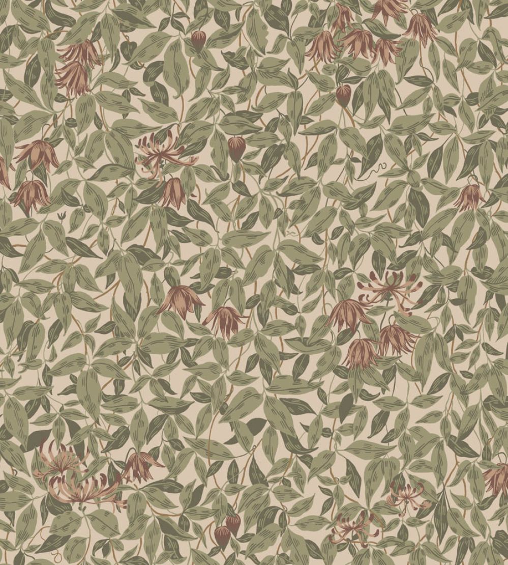 Linnea Wallpaper by Sandberg Burgundy
