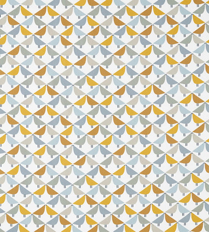 Lintu Fabric by Scion Dandelion / Butterscotch / Pebble