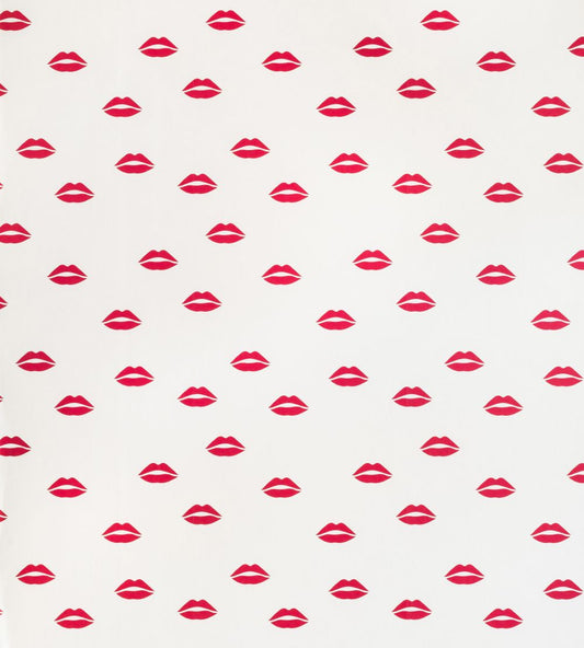 Lips Wallpaper by Barneby Gates Red on Cream