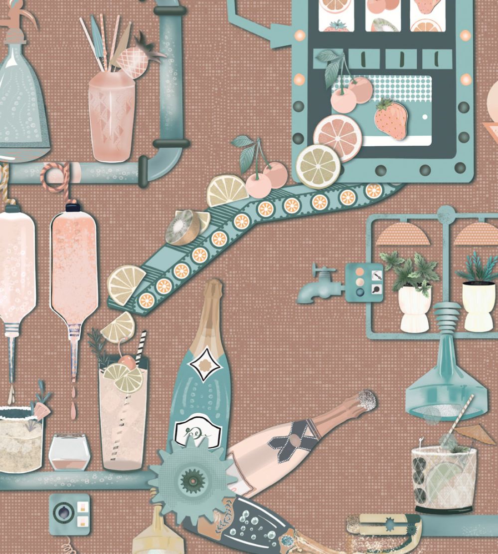 Liquid Lab Wallpaper by Brand McKenzie Mocha