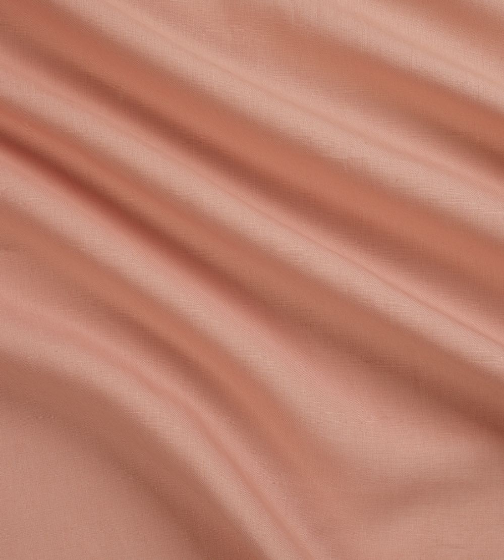 Lismore Linen Fabric by James Hare Pink Coral