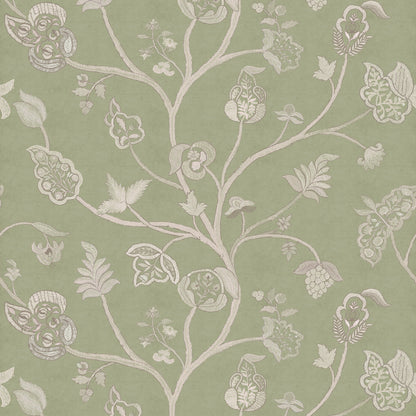 Little Begum Garden Green wallpaper by Penny Morrison