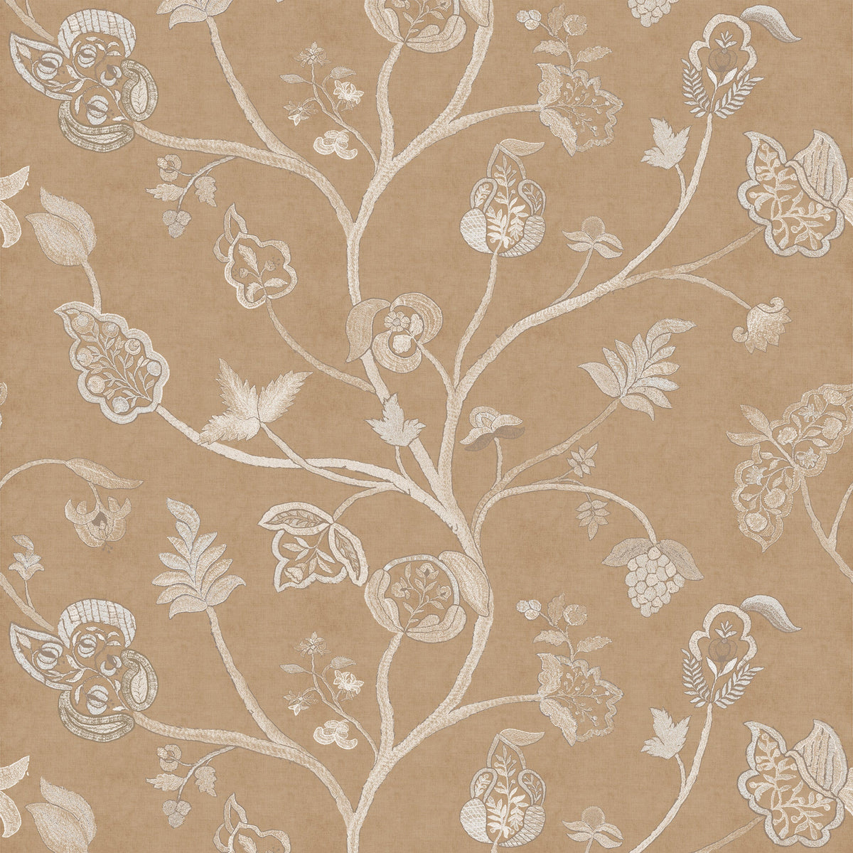 Little Begum Ochre wallpaper by Penny Morrison