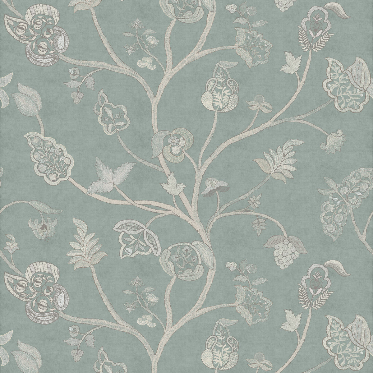 Little Begum Teal wallpaper by Penny Morrison