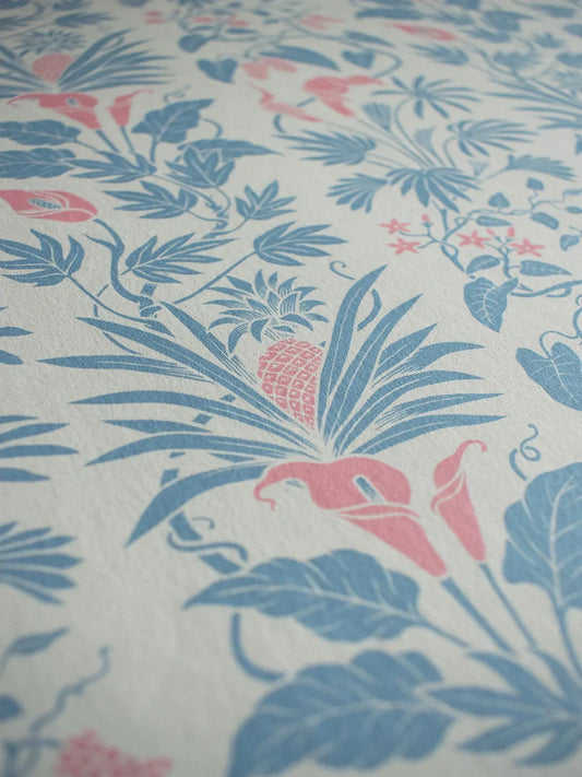 Little Botanize Wallpaper by Divine Savages in Ecru Chintz, pattern swatch