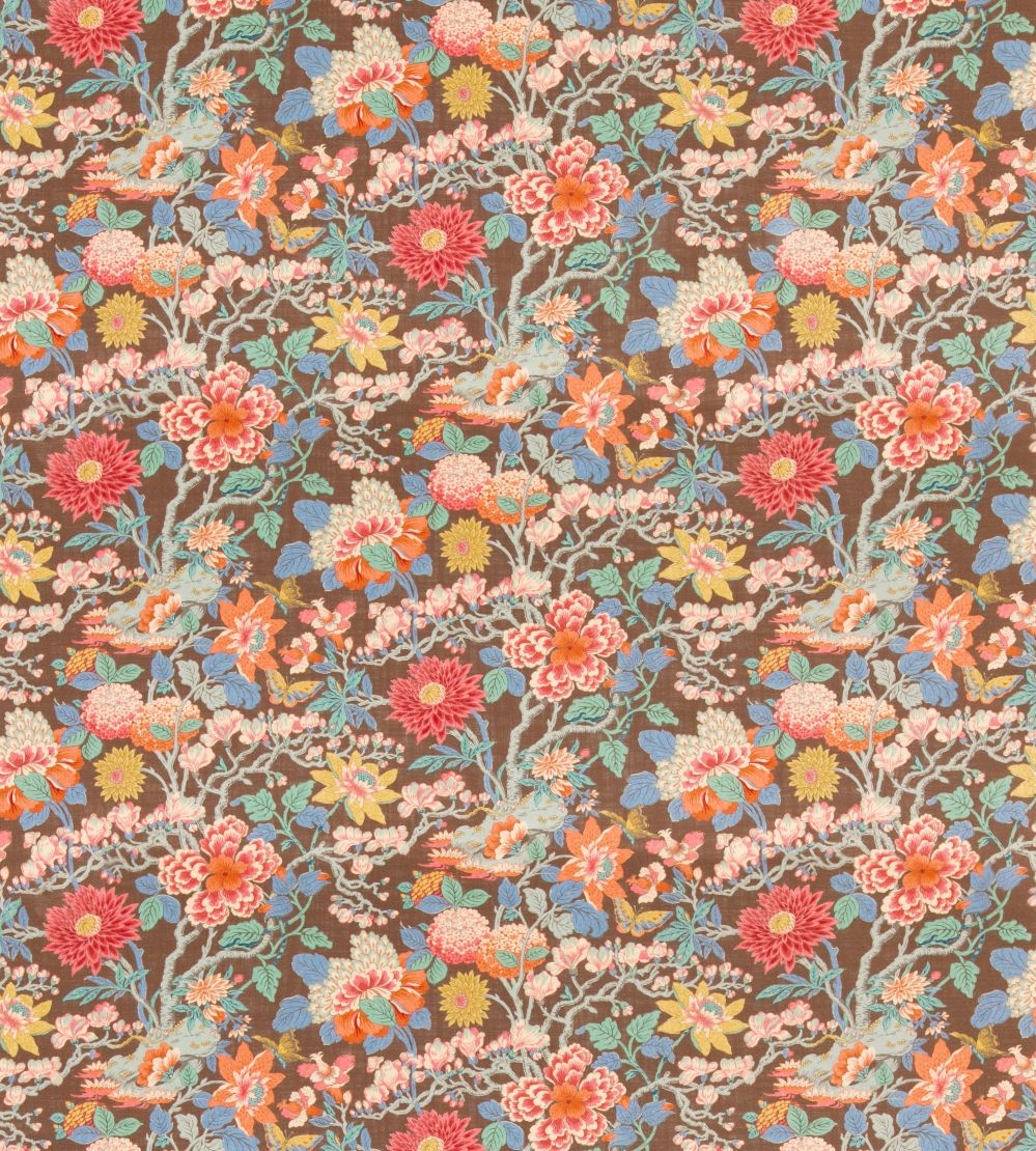 Little Magnolia Fabric by GP & J Baker Espresso