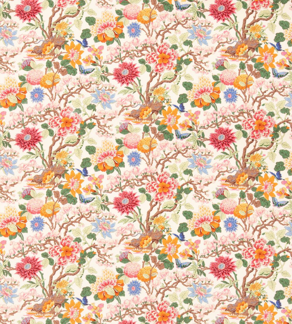 Little Magnolia Fabric by GP & J Baker Pink/Orange