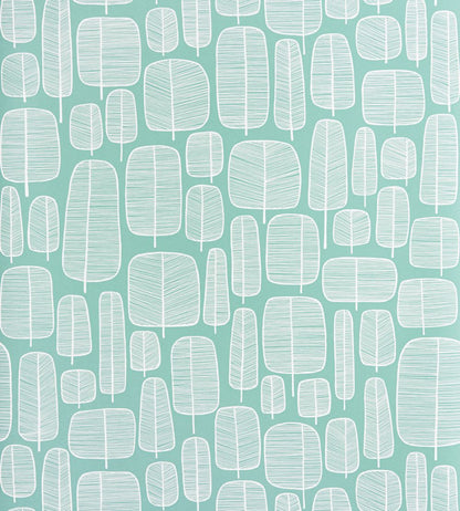 Little Trees Wallpaper by MissPrint Aquamarine