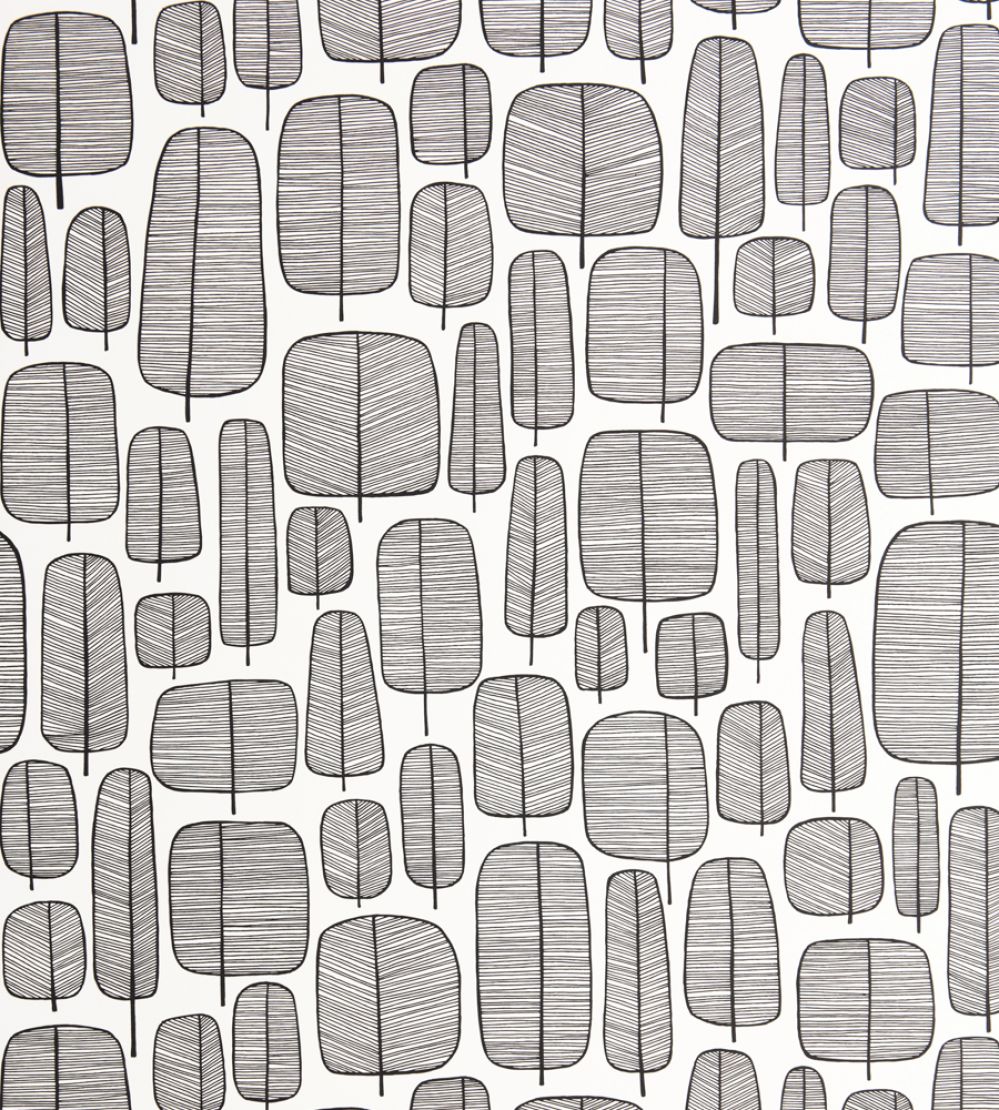 Little Trees Wallpaper by MissPrint Monochrome