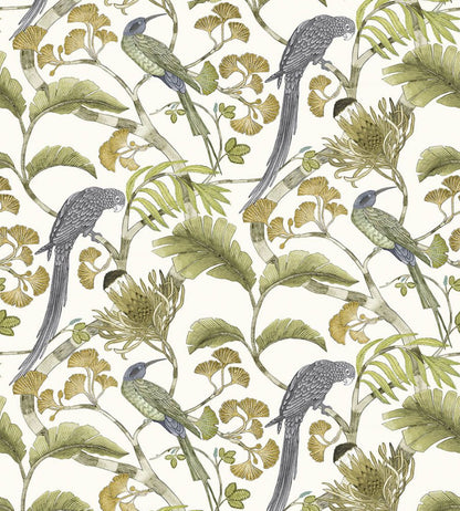 Living Branches Wallpaper by Josephine Munsey Hilles White and Greens