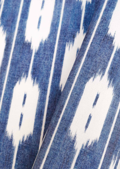 Llengües fabric by Coordonné in Blue, flat pattern view