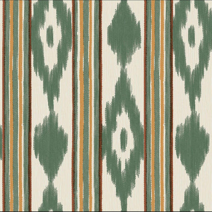 Lloseta wallpaper by Coordonné in Green, flat pattern view