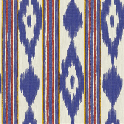 Lloseta wallpaper by Coordonné in Indigo, flat pattern view