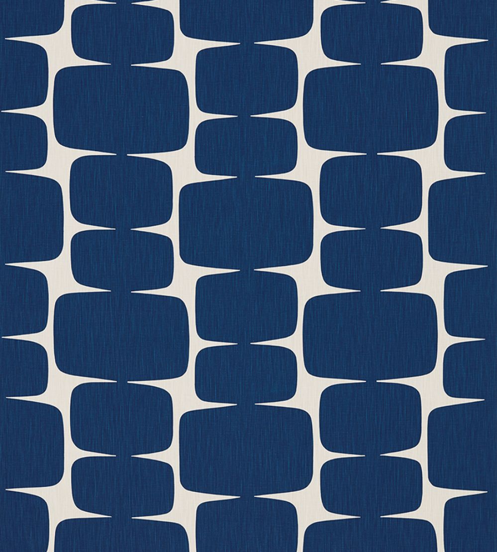 Lohko Fabric by Scion Indigo / Jasmine