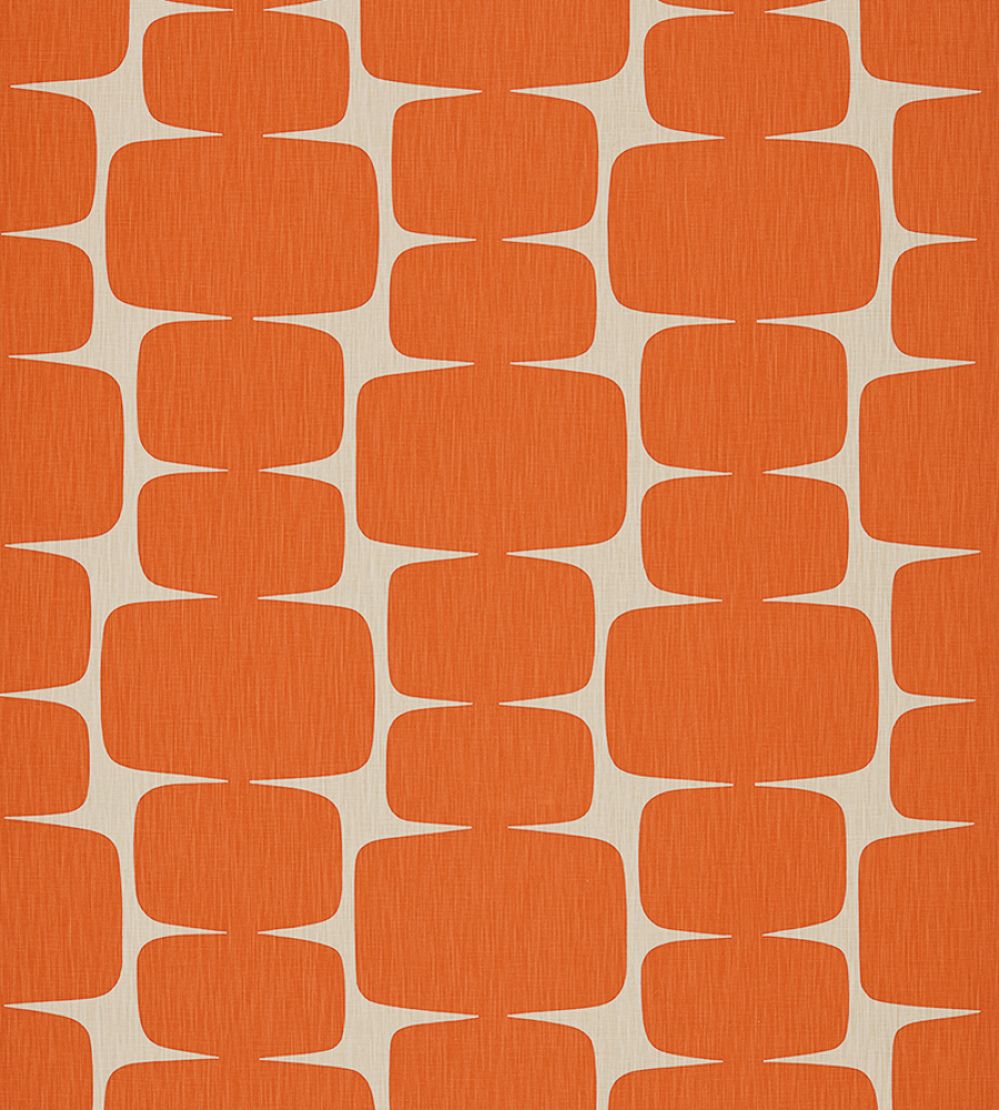 Lohko Fabric by Scion Paprika / Pebble
