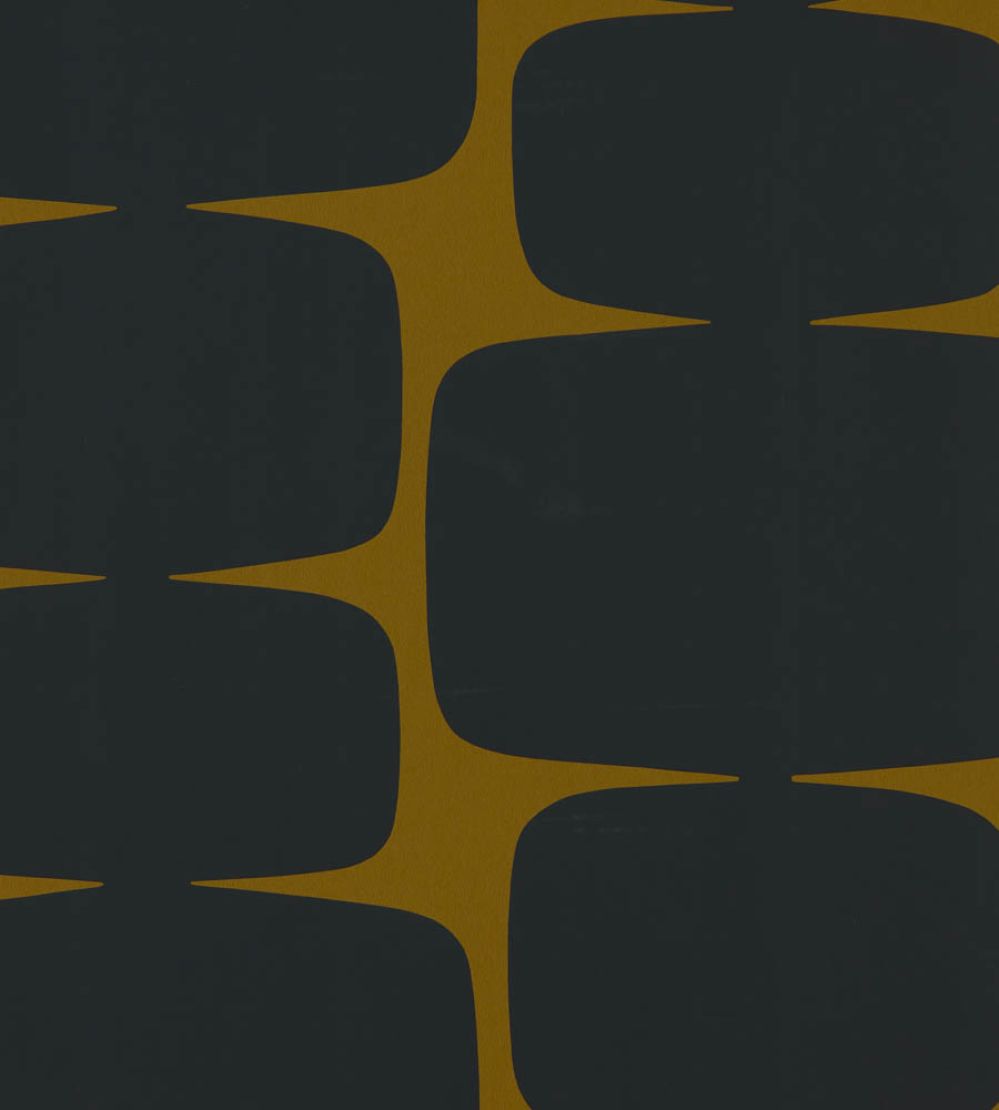 Lohko Wallpaper by Scion Tumeric / Charcoal