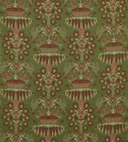 Long Gallery Brocade Fabric by Zoffany Olivine/Russet