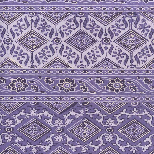 Lorenzo Stripe Multi Lavenders fabric by Quadrille