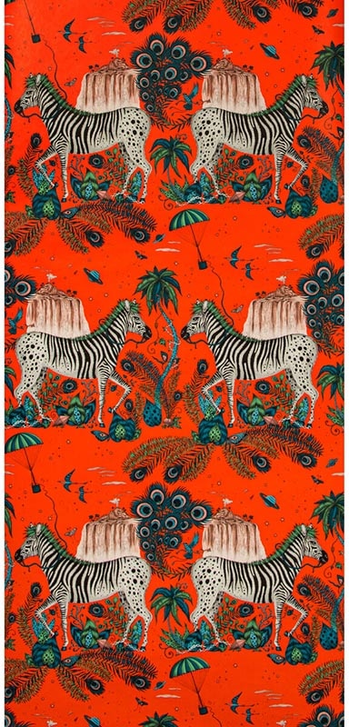 Lost World Red wallpaper by Clarke & Clarke