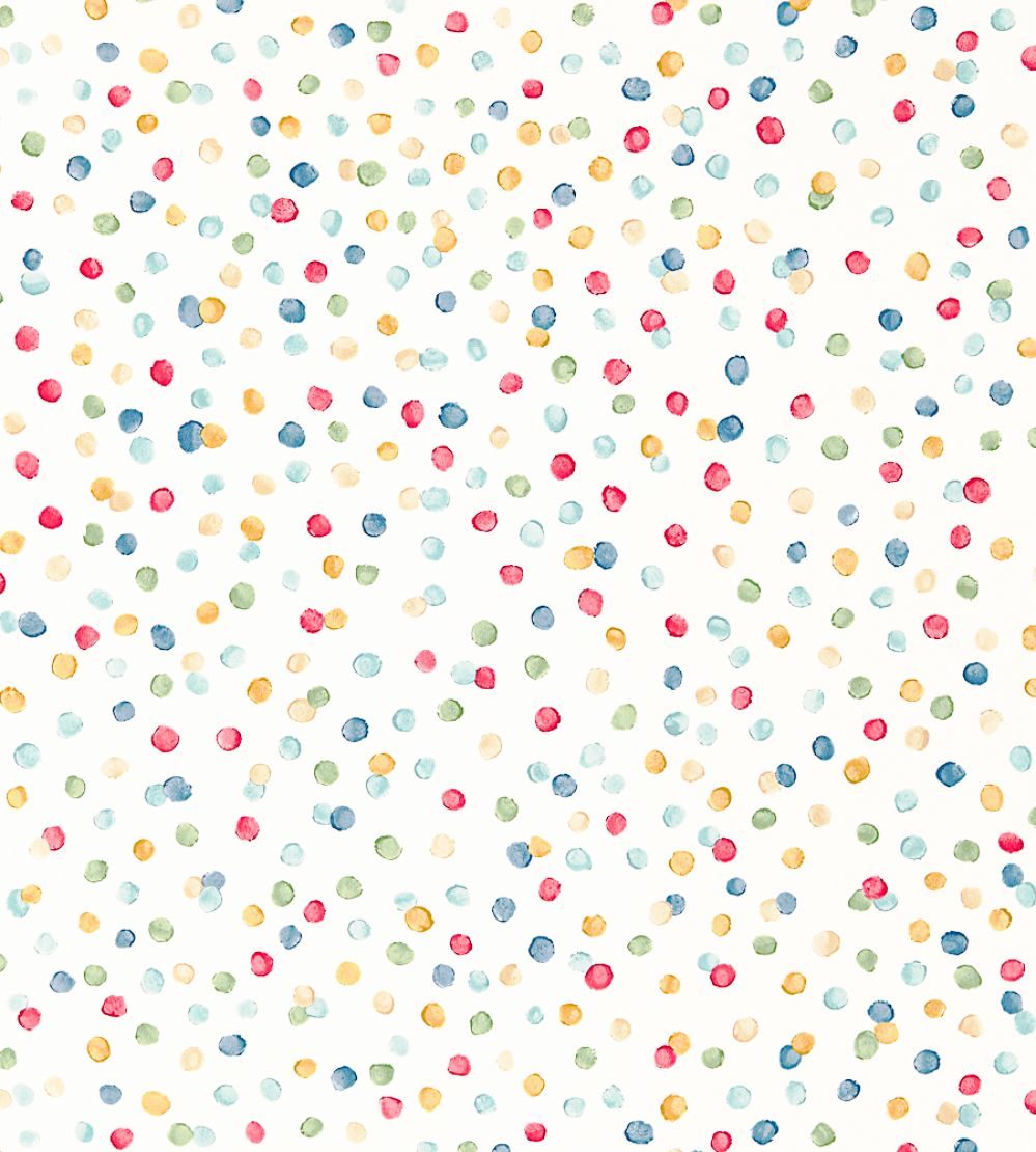 Lots Of Dots Wallpaper by Scion Pistachio / Pimento / Denim