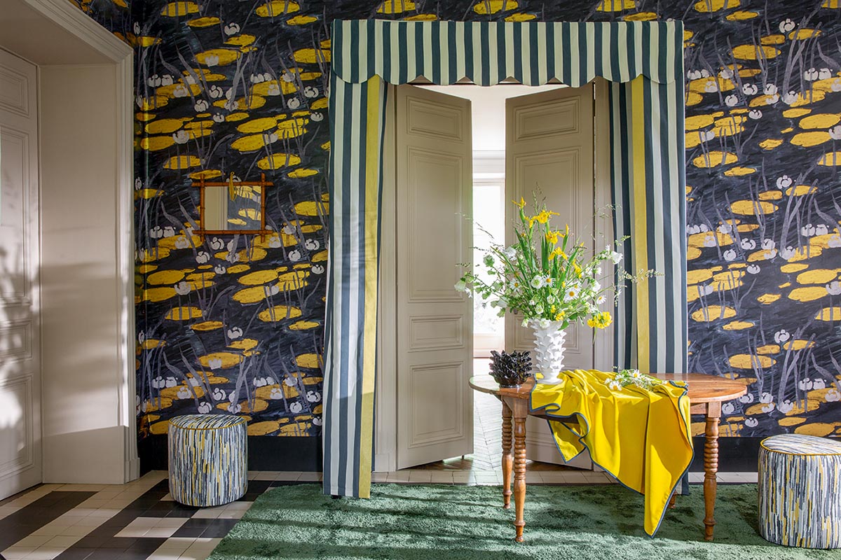 Lotus Wallpaper by Pierre Frey shown in a room setting (view 2)