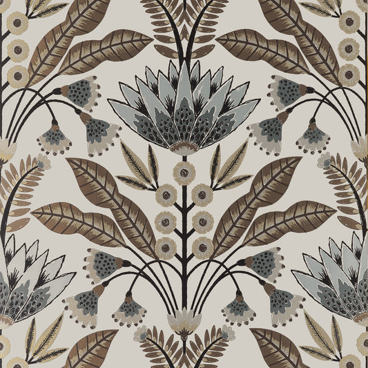 Lotus Wallpaper by Thibaut in Natural (T14607)