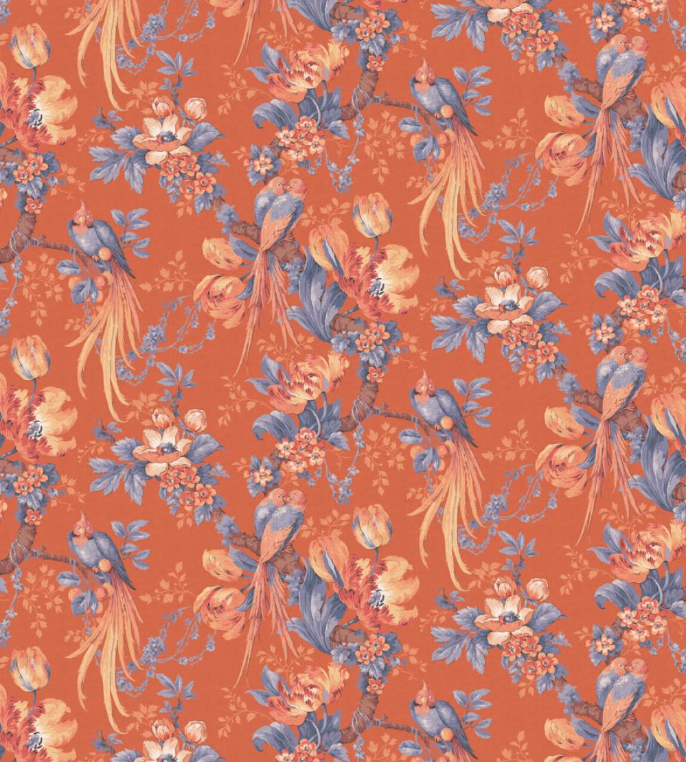Lovebirds Wallpaper by Divine Savages Burnt Sienna
