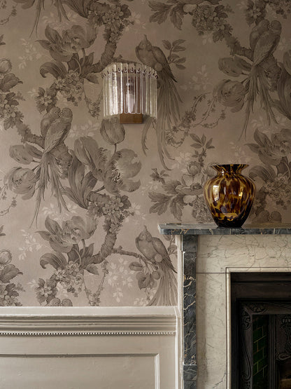 Lovebirds Wallpaper by Divine Savages in Faded Hollywood, room setting