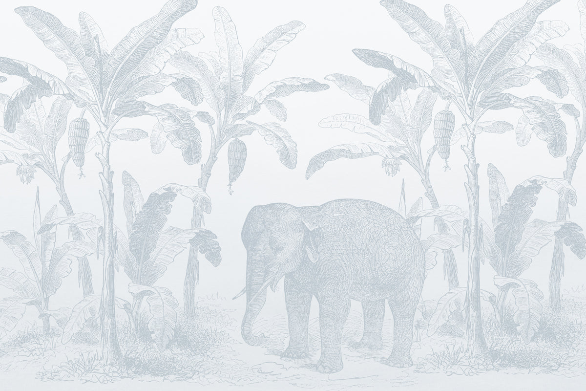 Loxodonta Blue mural by Hovia