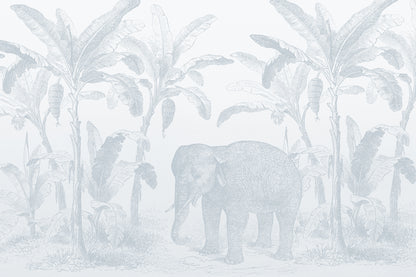 Loxodonta Blue mural by Hovia