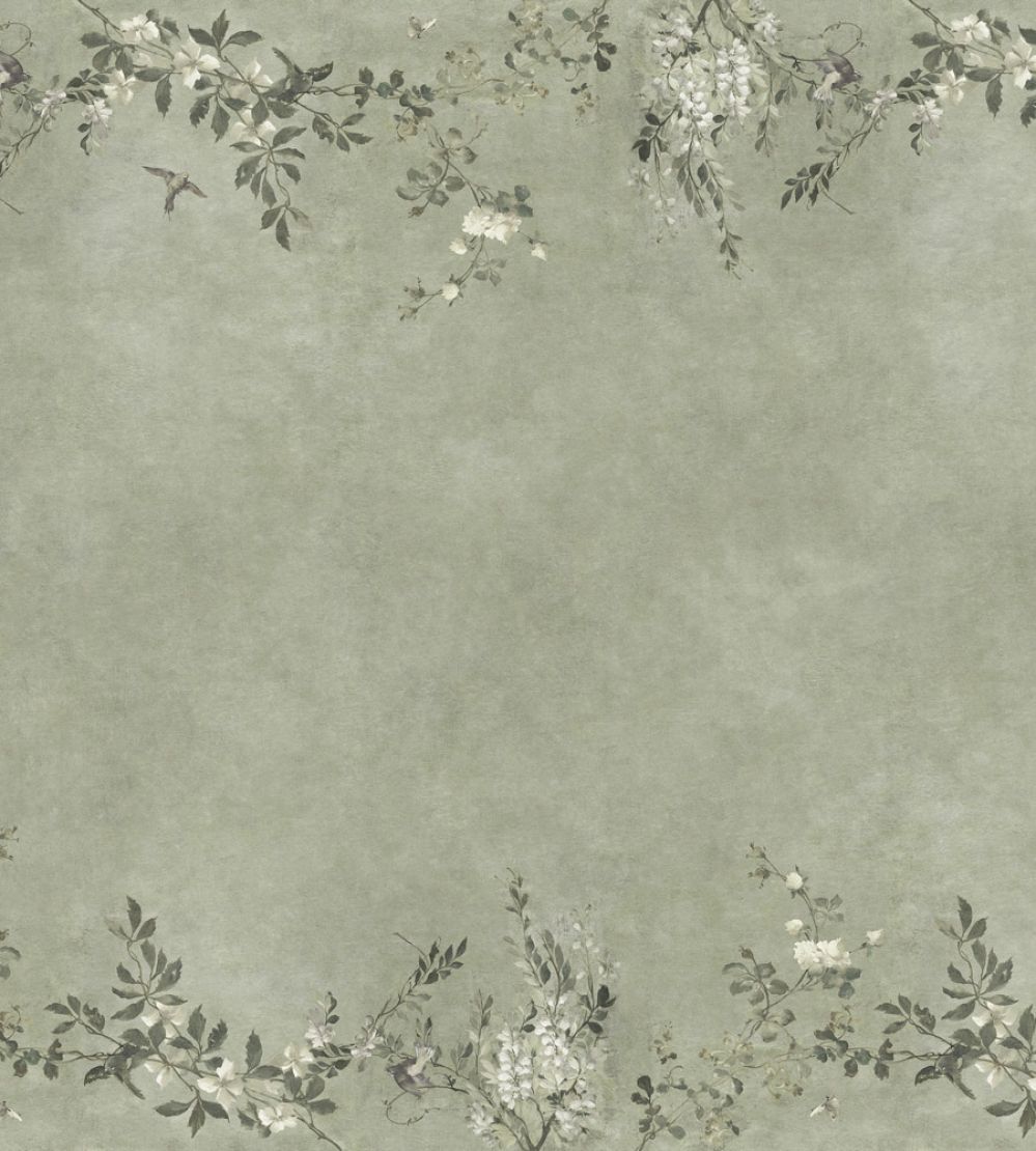 Luca Rectangle Mural by Sandberg Sage Green