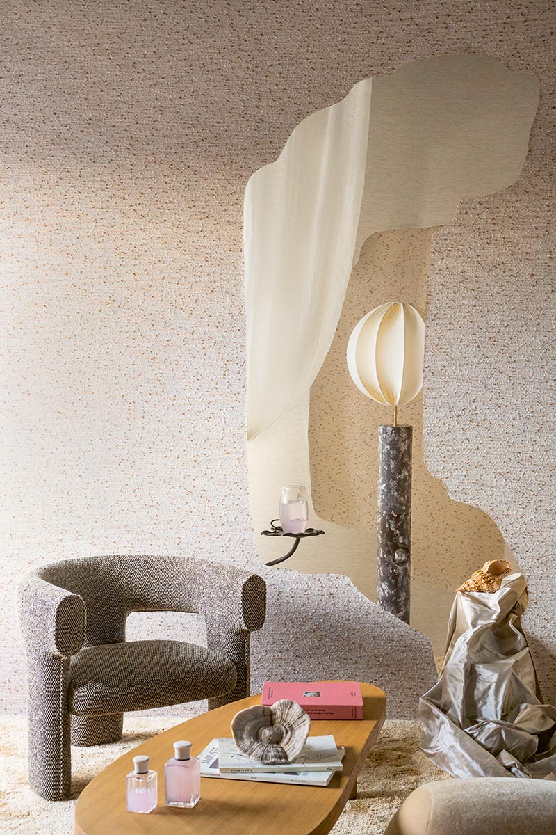 Lucie Wallpaper by Pierre Frey shown in a room setting (view 1)