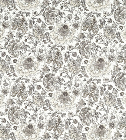Lucienne Fabric by Clarke & Clarke Charcoal/Linen