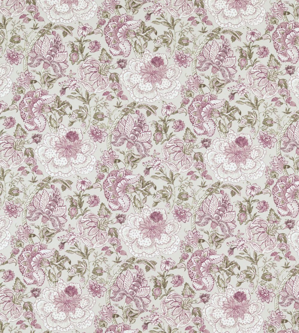 Lucienne Fabric by Clarke & Clarke Raspberry/Linen