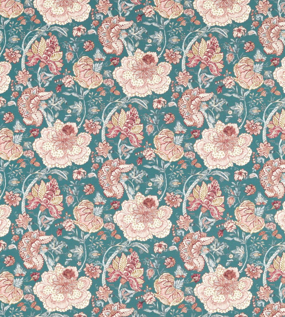 Lucienne Fabric by Clarke & Clarke Teal
