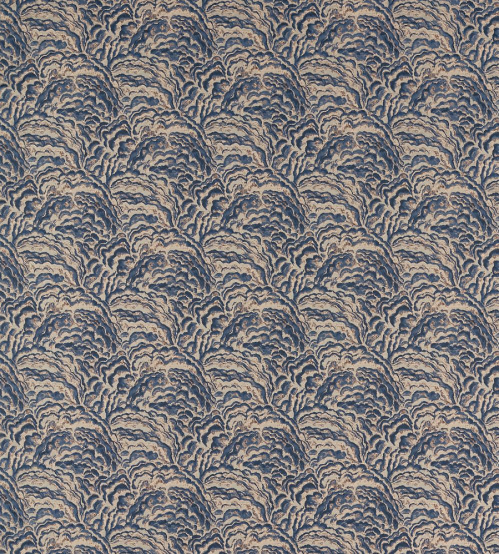 Lumino Fabric by Clarke & Clarke Midnight/Copper