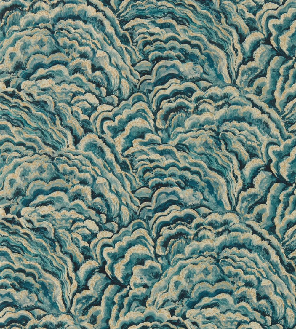 Lumino Wallpaper by Clarke & Clarke Kingfisher/Gilver
