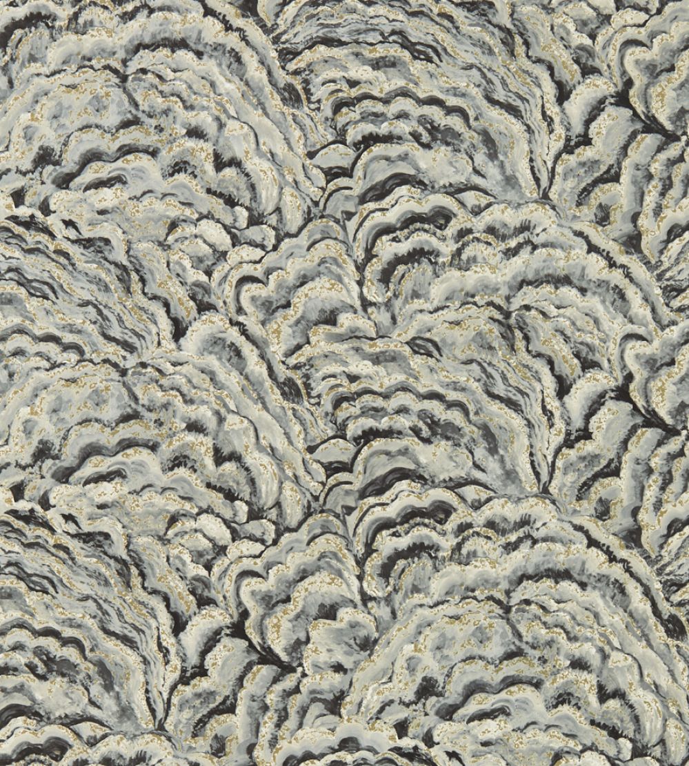 Lumino Wallpaper by Clarke & Clarke Noir/Gilver