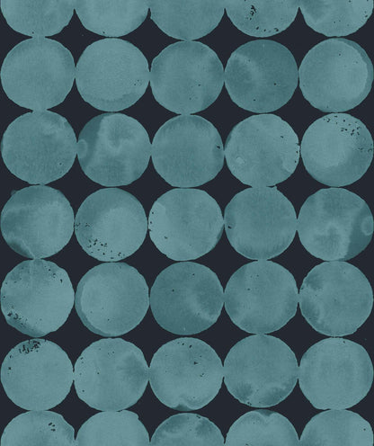 Luna Craters wallpaper by Coordonné in Aqua, flat pattern view