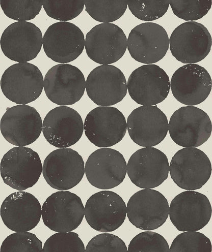 Luna Craters wallpaper by Coordonné in Onyx, flat pattern view